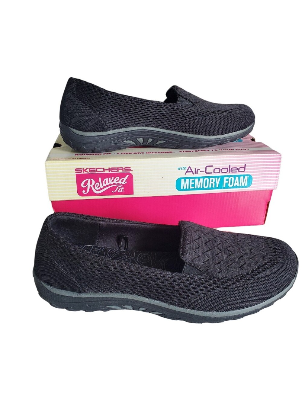 Skechers Women's Reggae Fest Willows Slip-on Shoes Black Size 9